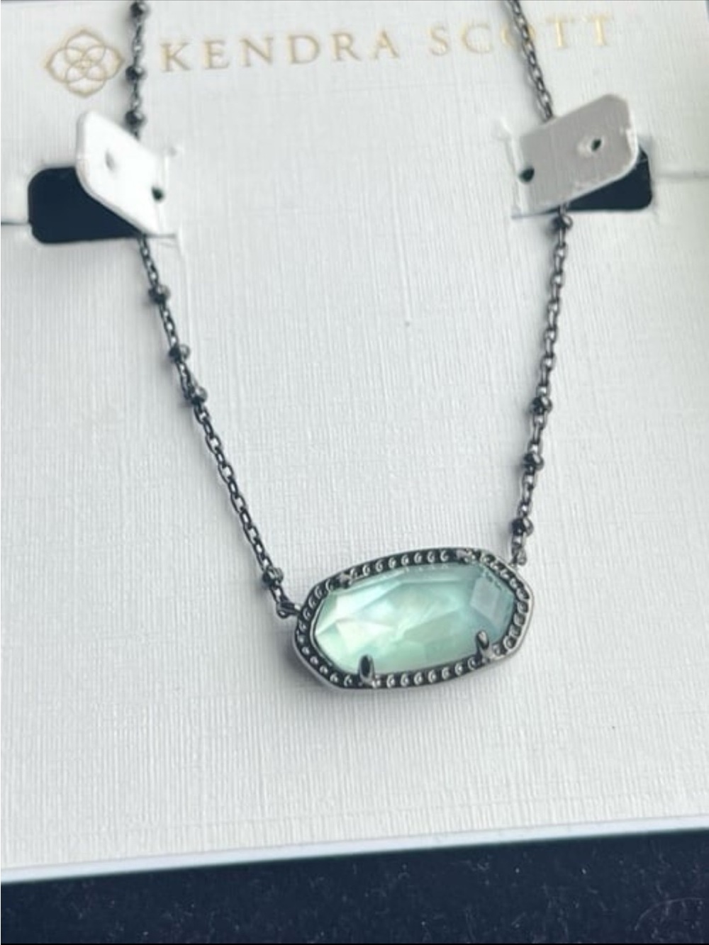 Elisa necklace in gunmetal blue illusion from color bar - new